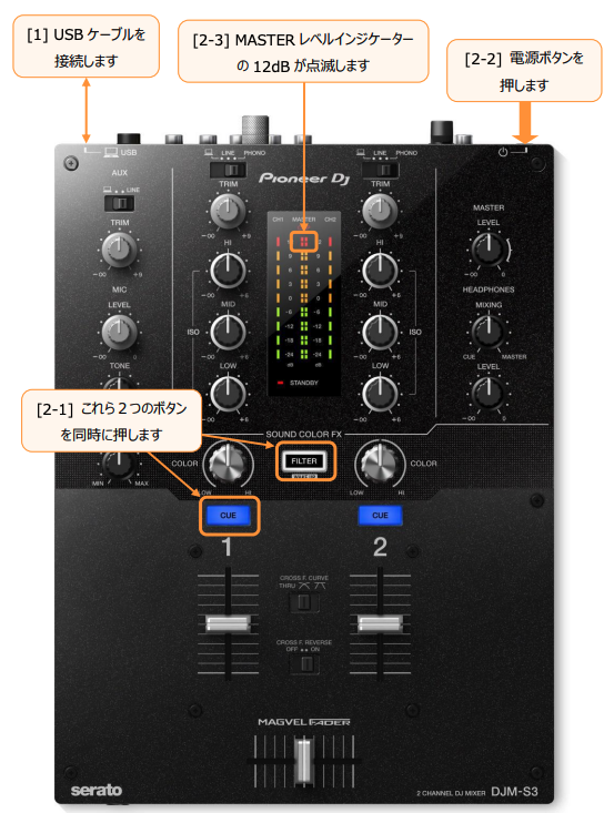 DJM-S3] ファームウェアアップデート手順書 – AlphaTheta Help