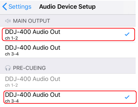 djay for iOS - Audio Setup Guide [DDJ-400] – AlphaTheta Help