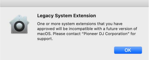 macOS High Sierra 10.13 or later Legacy System Extension